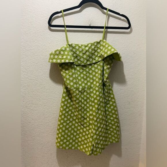 Corey Lynn Calter Green Embroidered Jumpsuit/Romper - Picture 5 of 11